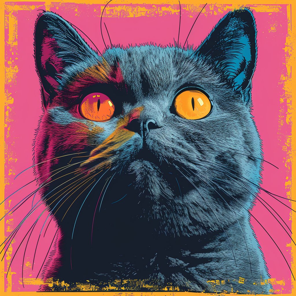 Pop art cat